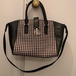 Ralph Lauren bag. Wear on shoulder or carry on hand.